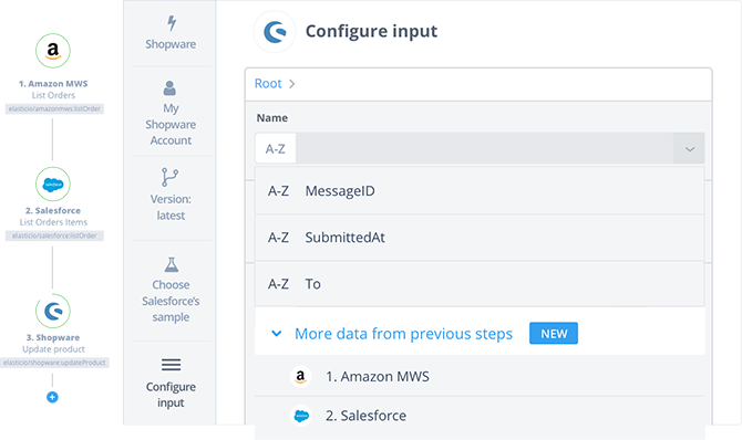 Data mapping in application integration on elastic.io Enterprise Integration Platform